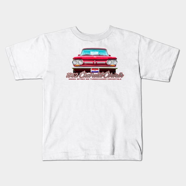 1962 Chevrolet Corvair Monza Spyder 900 Turbocharged Convertible Kids T-Shirt by Gestalt Imagery